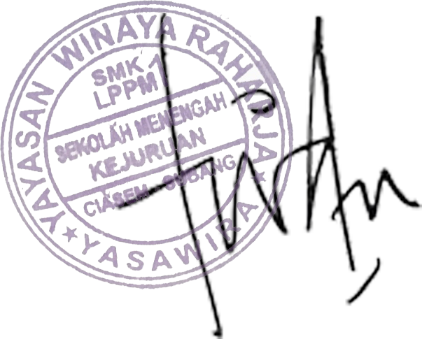 Tanda Tangan Kepala Sekolah